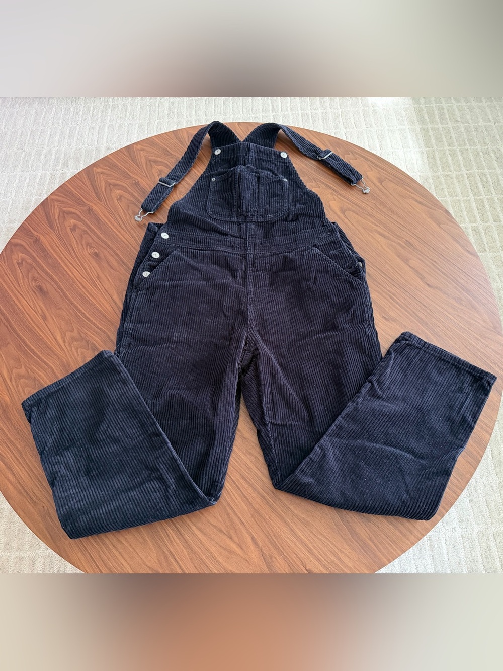 Old Navy Slouchy Straight Button-Fly Corduroy
Overalls, size 8